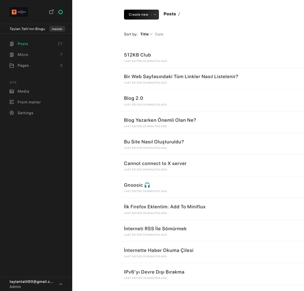 Forestry Yazı Listesi