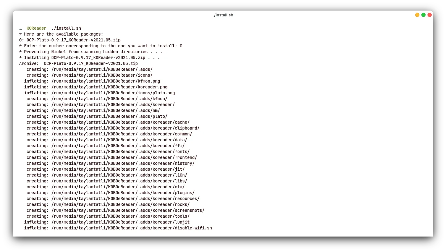Koreader Installation Script