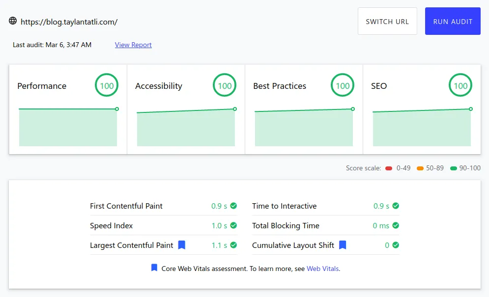 lighthouse audit report