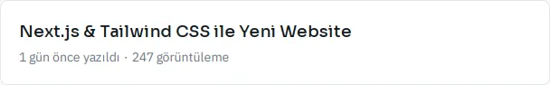 Sayfa Görüntüleme Sayısı